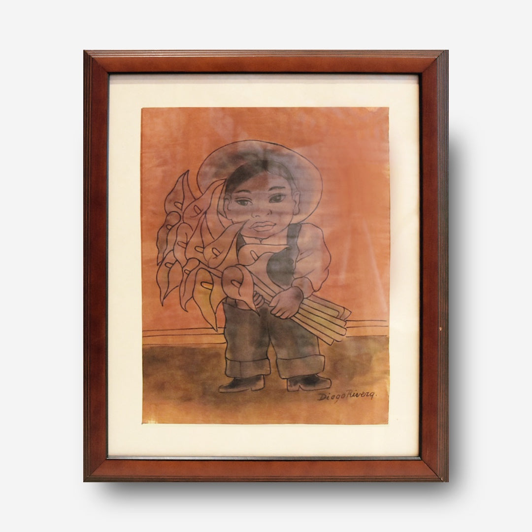 Boy with calla lilies